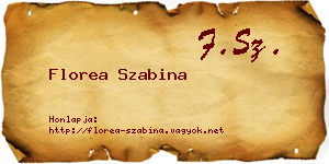 Florea Szabina névjegykártya